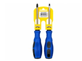 Set 2 destornilladores mango azul y amarillo